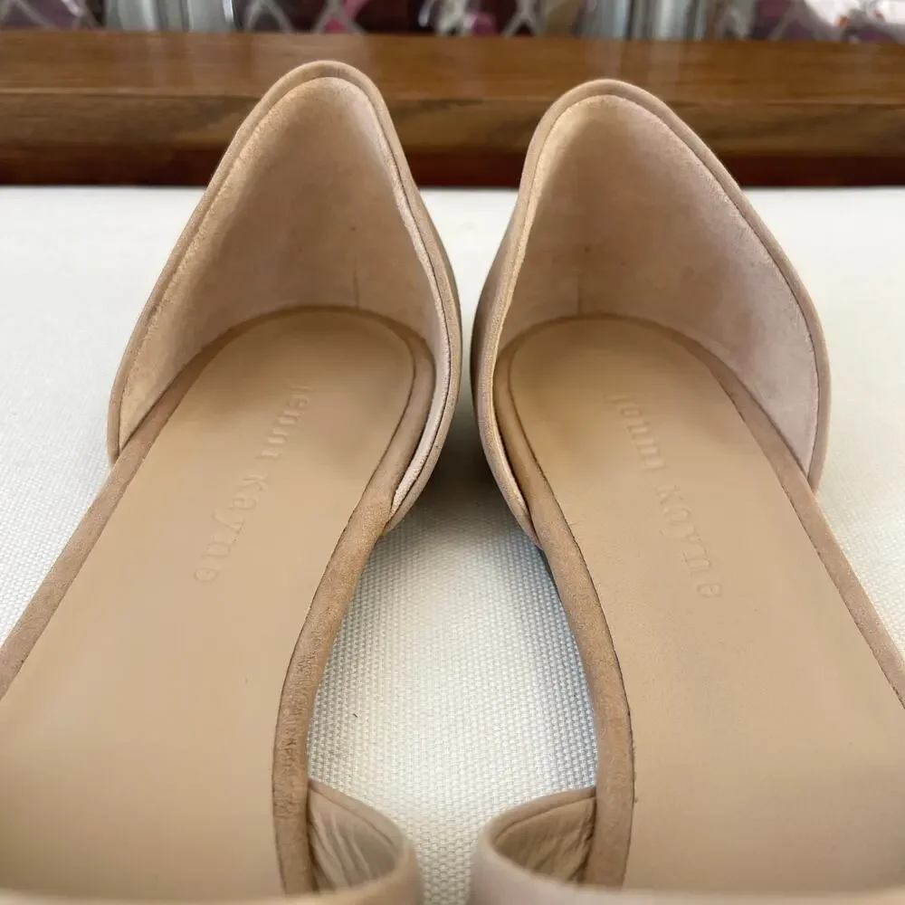 Jenni Kayne d'Orsay Pointed Toe Flats Napa Leather Natural Size 38.5 - Picture 7 of 14